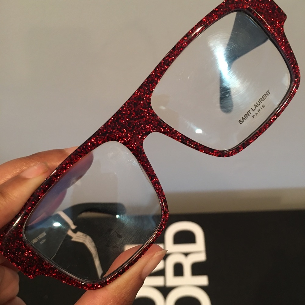 YSL personality glasses.